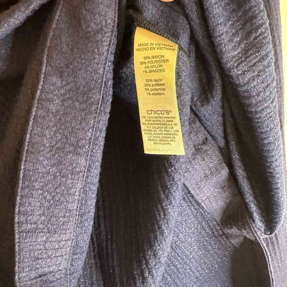 Chico’s Navy Tunic Top - Picture 5 of 6